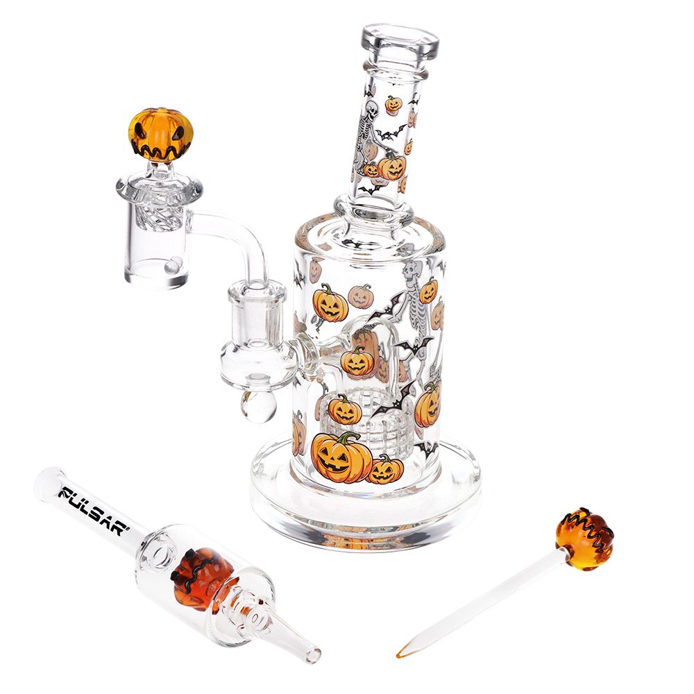 Pulsar Halloween Ball Glass Dab Rig Set