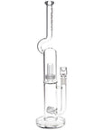 Pulsar Kink Neck Double Chamber Chugger Glass Water Pipe 17.25"