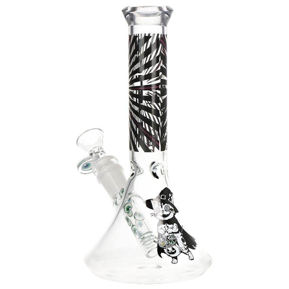 Pulsar Scary Kitty Beaker Glass Water Pipe 8.5"