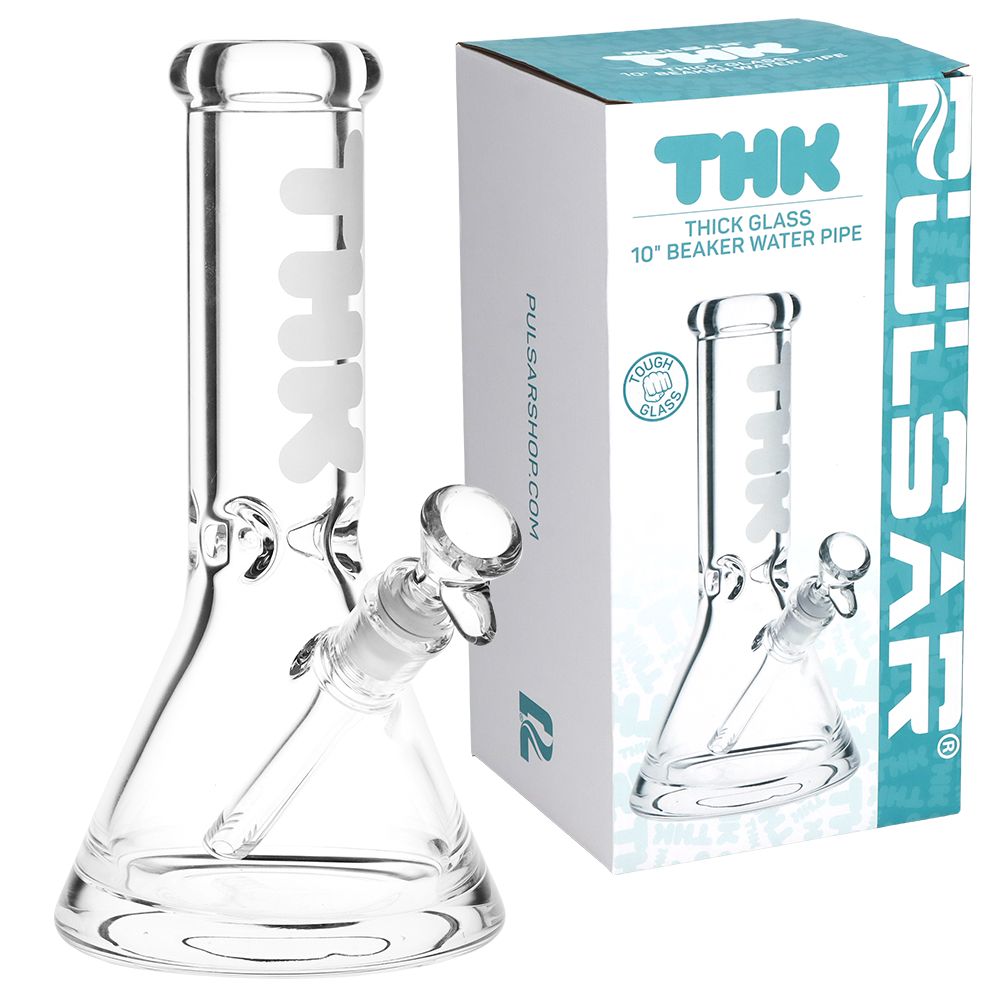 Pulsar "THK" 9mm Glass Beaker Bong 10"