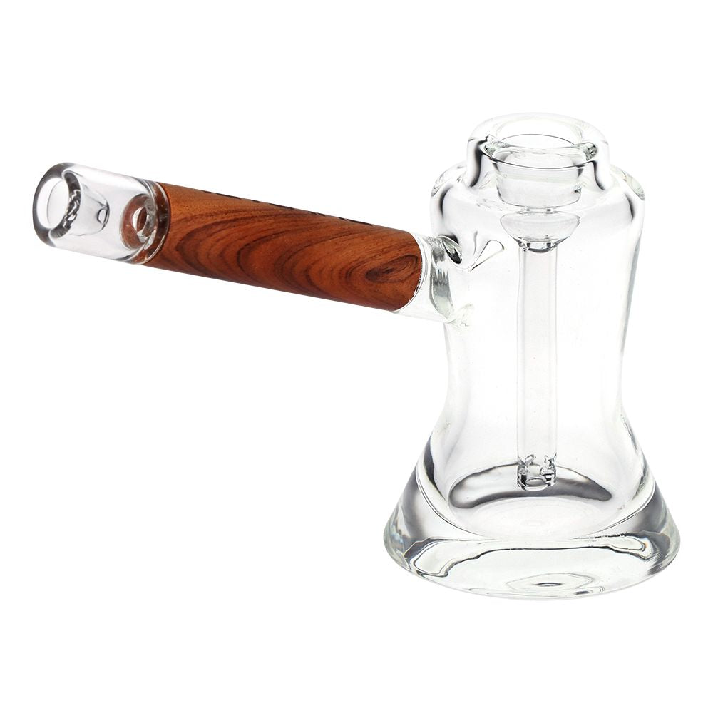 Pulsar Wood on Glass Bubbler 6"