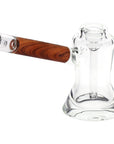 Pulsar Wood on Glass Bubbler 6"