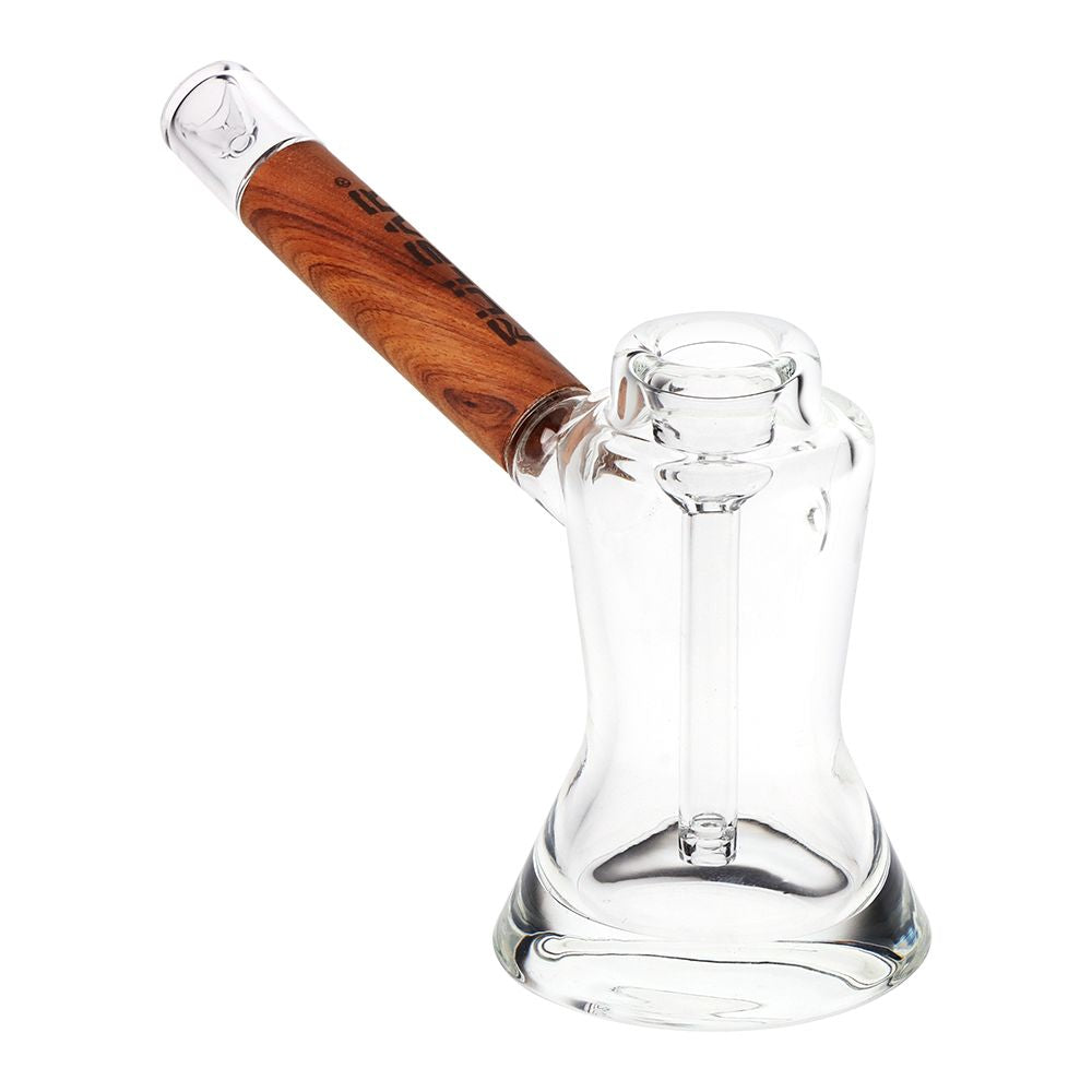Pulsar Wood on Glass Bubbler 6"