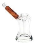 Pulsar Wood on Glass Bubbler 6"