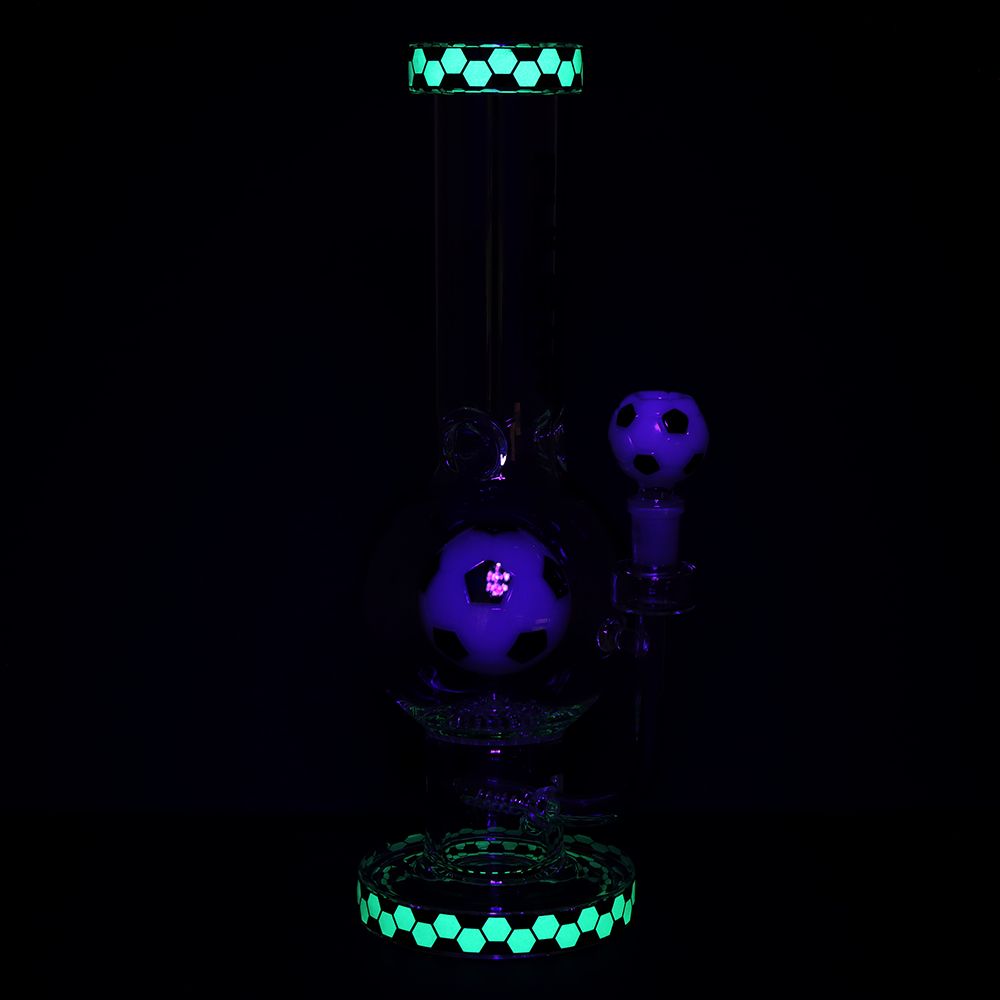 Pulsar Glow Soccer Celebration Bubble Base Glass Water Pipe