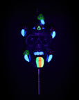 Pulsar Rainbow Puking Skull Vapor Vessel with Ti Tip 8.75" - INHALCO