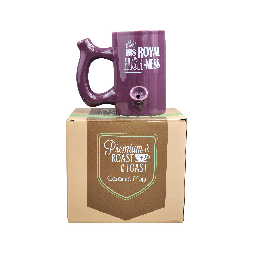 Purple Smoking Pipe Mug - inhalco