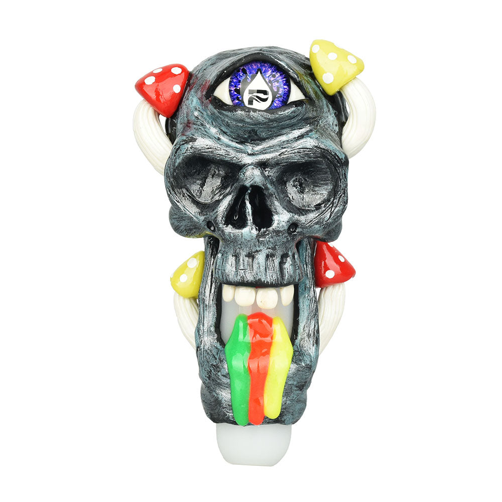 Rainbow Puking Skull Spoon Pipe - inhalco