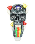 Rainbow Puking Skull Spoon Pipe - inhalco