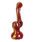 Rasta Stripe Frit Glass Bubbler