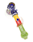 Rasta Swirl Frit Hammer Bubbler 8″