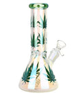 Realistic Hemp Leaf Beaker Glass Bong