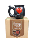 Embossed Red Heart Mug Pipe Weed  inhalco