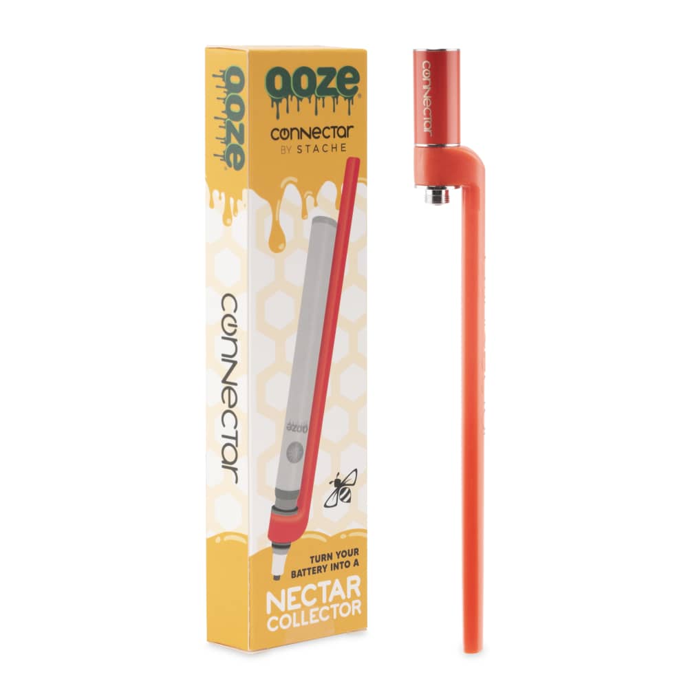 Red Ooze x Stache ConNectar 510 Thread Dab Pen Attachment with package