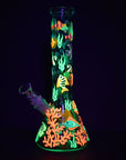 Reef Riot Glow In The Dark 10 inch Beaker Bong