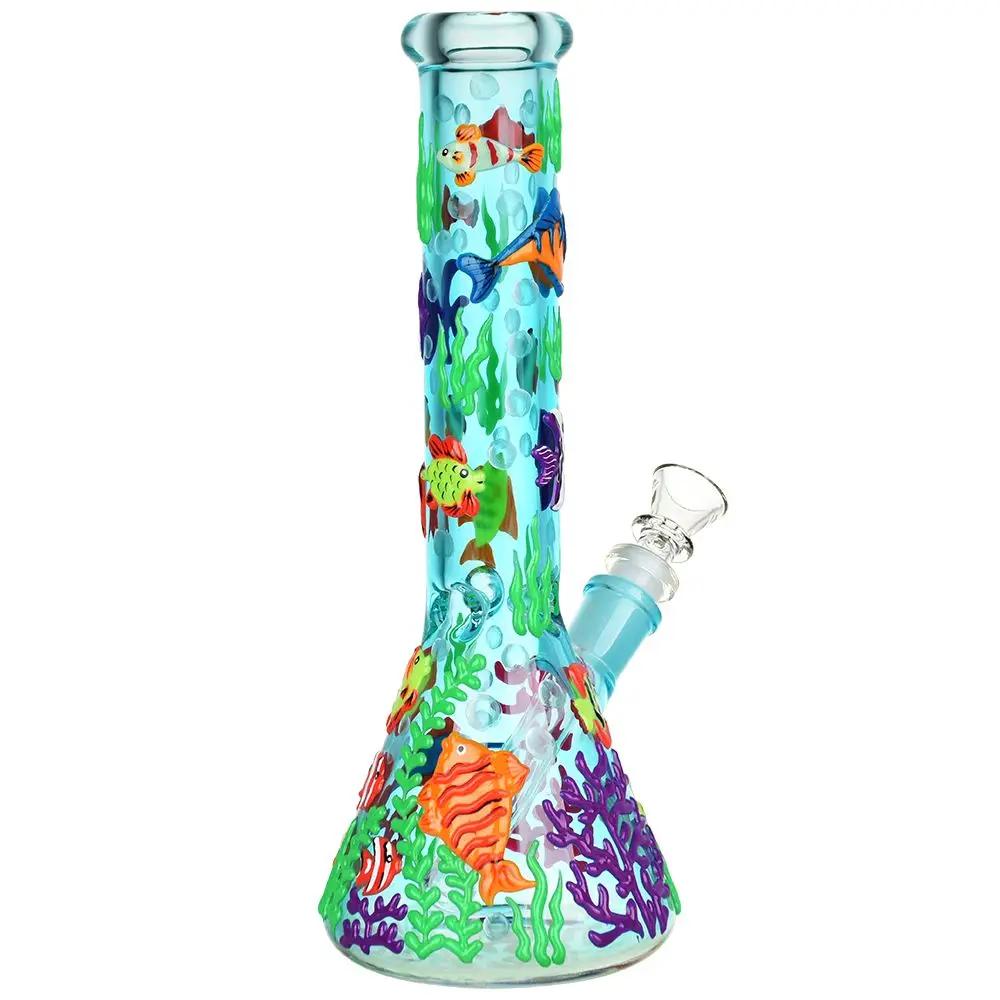 Reef Riot Glow In The Dark 10 inch Beaker Bong