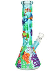 Reef Riot Glow In The Dark 10 inch Beaker Bong