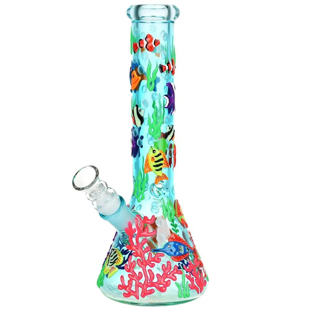 Reef Riot Glow In The Dark 10 inch Beaker Bong