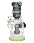 Robotic Bee Etched Glass Recycler Bong