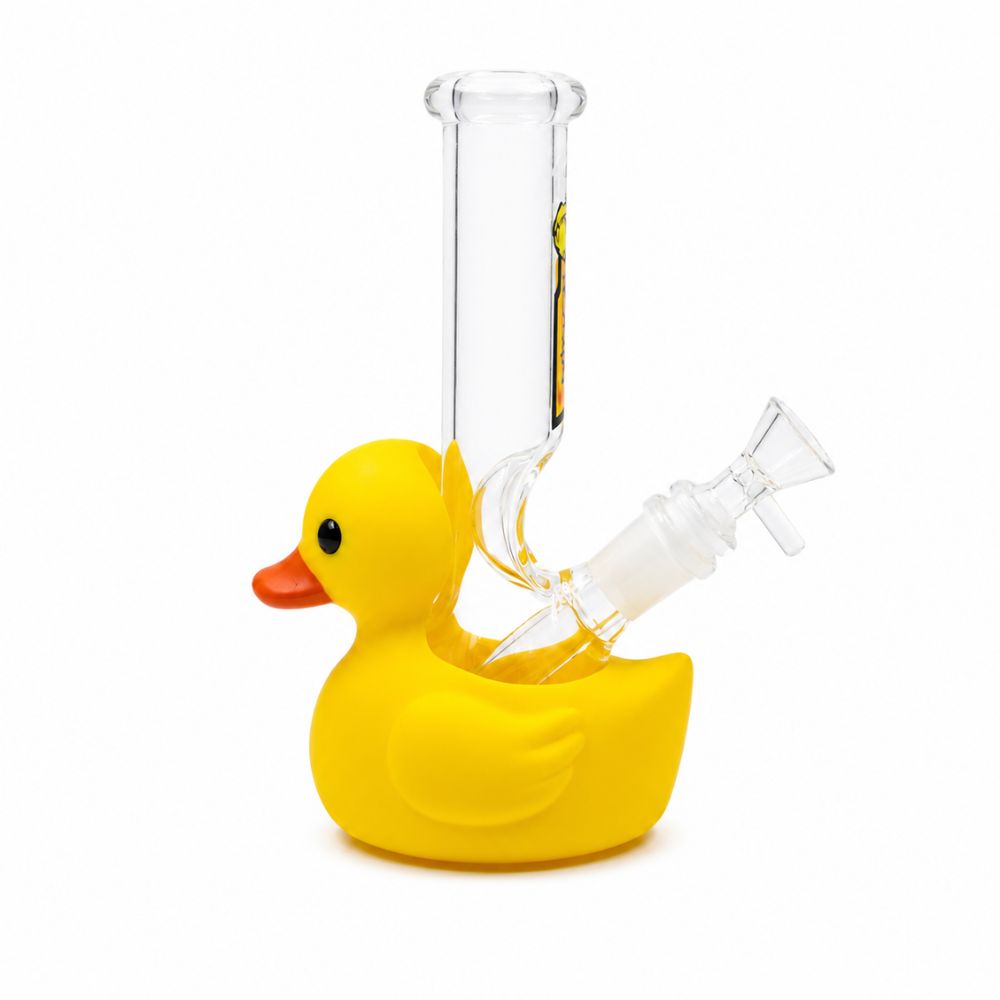 Rock Glass SunnyQuack Yellow Duck Shaped Glass Bong