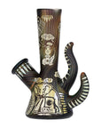 Sacred Elephant Black Etched Water Pipe  - inhalco