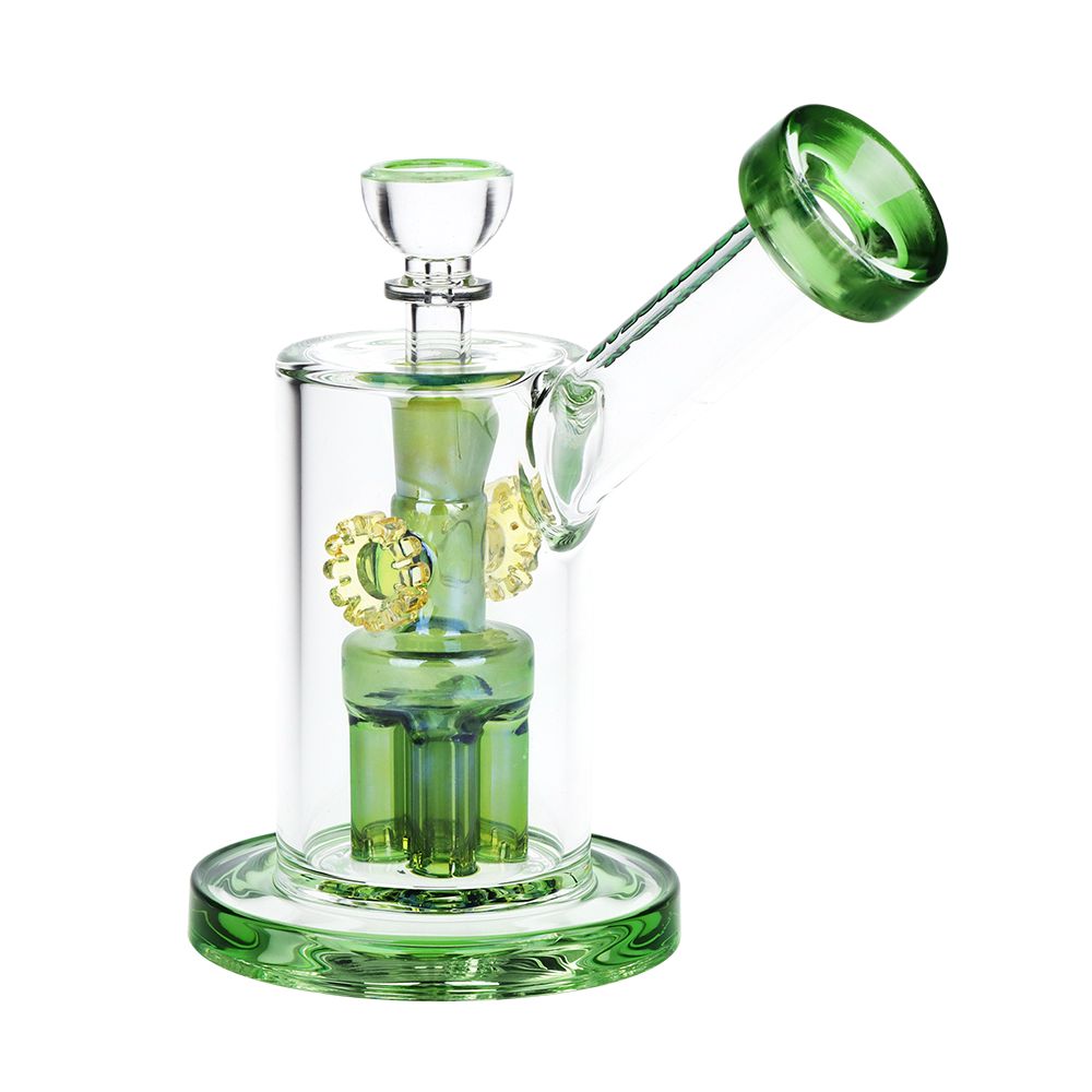 SeshGear Steampunk Gears Fumed Perc Glass Water Pipe – INHALCO