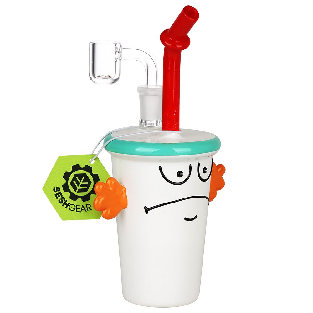 Seshgear Drink Cup Dude Glass Dab Rig 8"