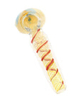 Silver Fumed Spiral Bubble Spoon Pipe