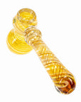 Silver Fumed Swirl Glass Hammer Bubbler