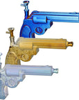 Six Gun A-Blazin' Electroplated Glass Pistol Bubbler