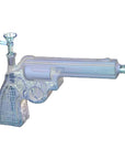 Six Gun A-Blazin' Electroplated Glass Pistol Bubbler