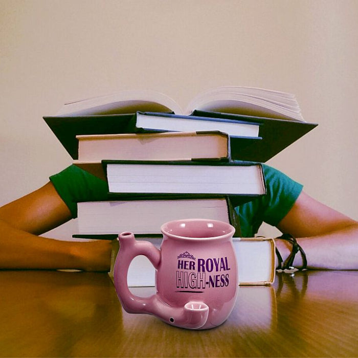 Small Pink Smoking Pipe Mug - inhalco