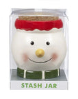 Snowman Stash Jar - inhalco