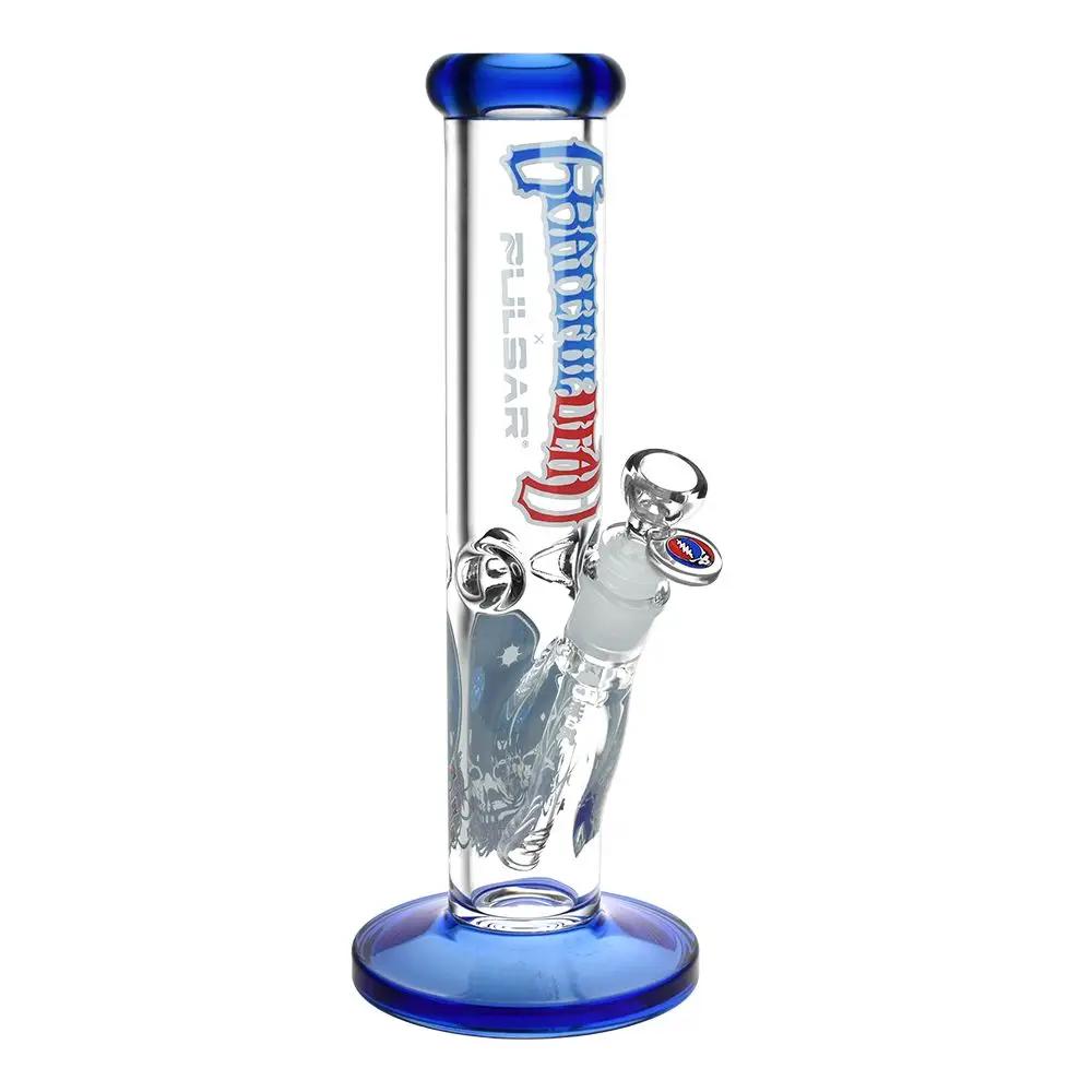 Space Your Face Straight Tube Glass Bong - inhalco