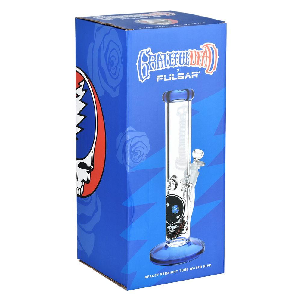 Space Your Face Straight Tube Glass Bong - inhalco