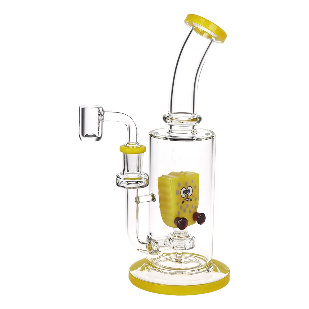 Sponge Man Glass Dab Rig 9"
