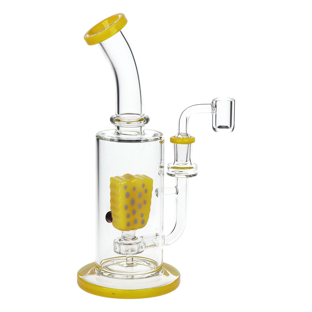 Sponge Man Glass Dab Rig 9"