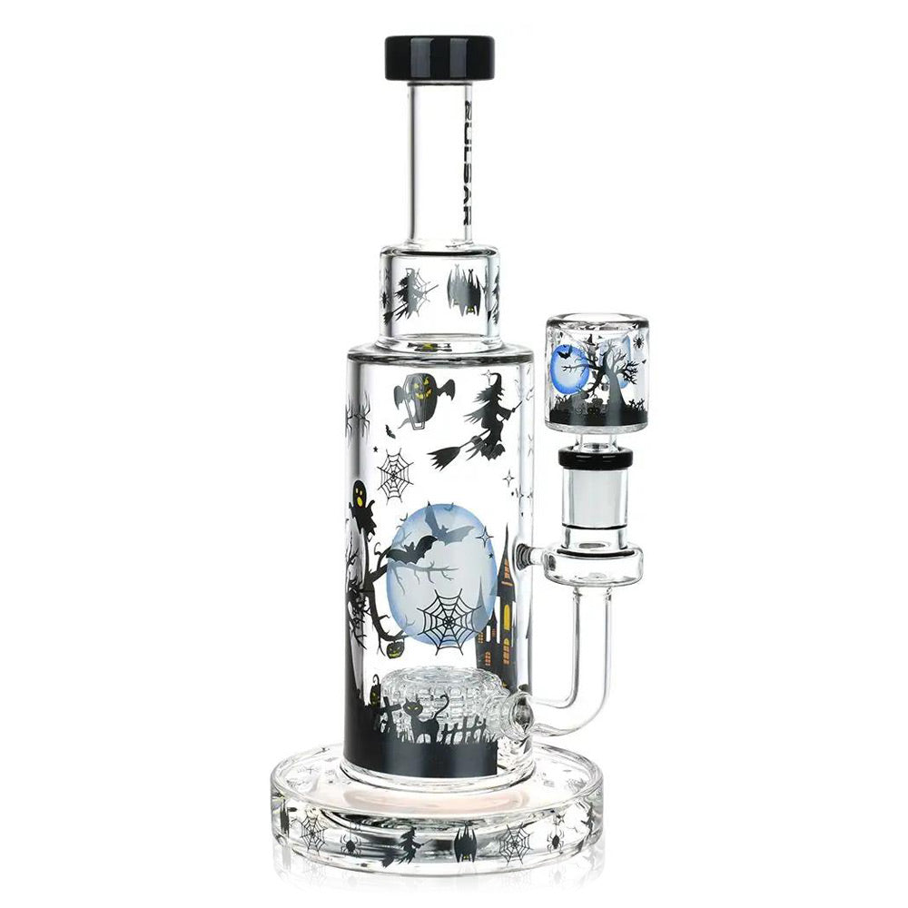 Spooky Halloween Scene Glass Bong