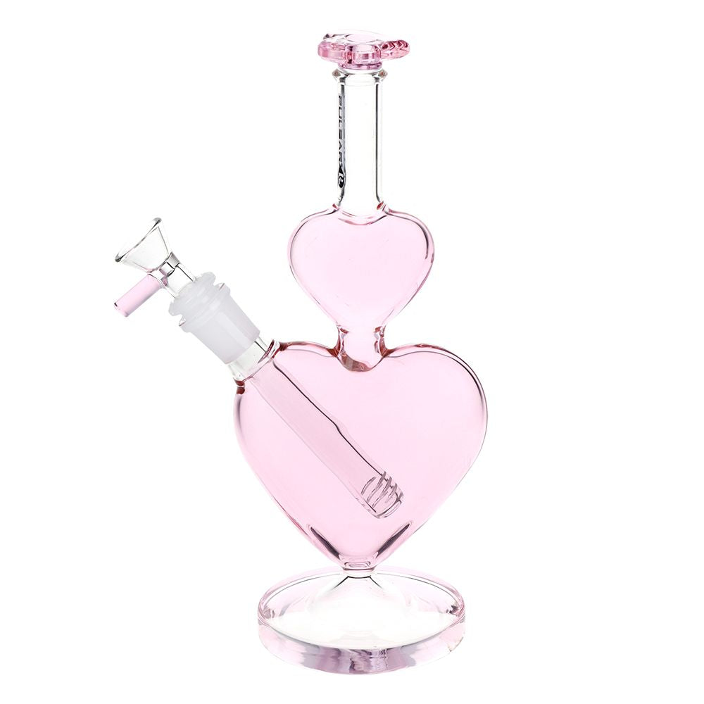 Stacked Heart Glass Water Pipe