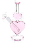 Stacked Heart Glass Water Pipe