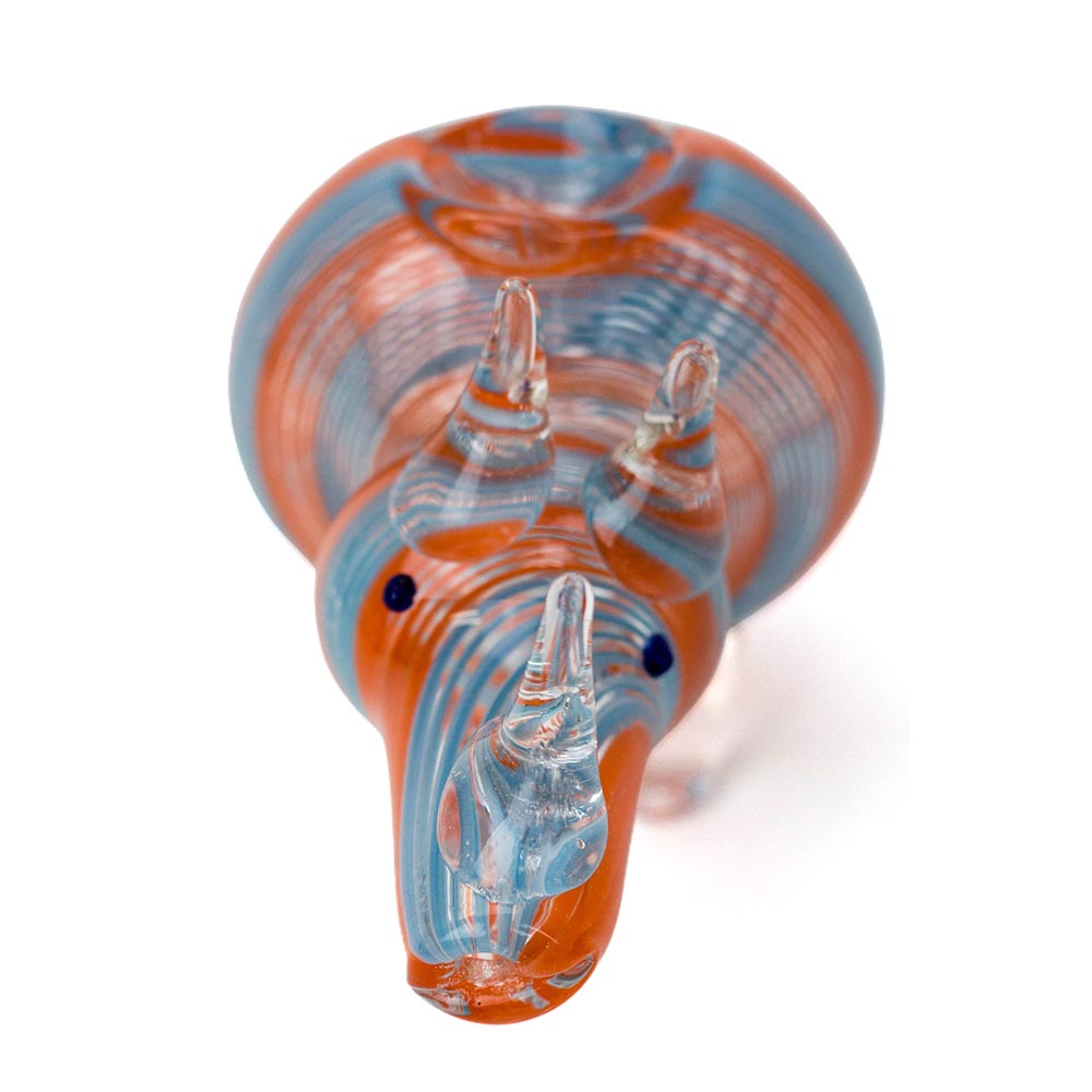 Standing Rhino Glass Hand Pipe