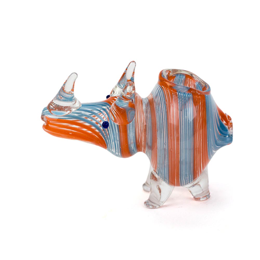 Standing Rhino Glass Hand Pipe