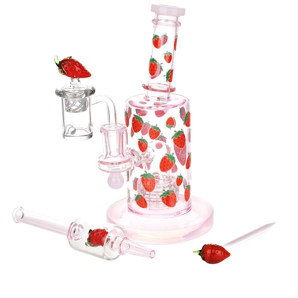 Strawberry Glow in the Dark Dab Rig Kit