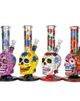 10" Sugar Skull Water Pipes - inhalco