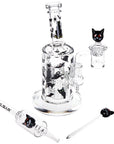 Superstitious Kitty Glass Dab Rig Set 8" 