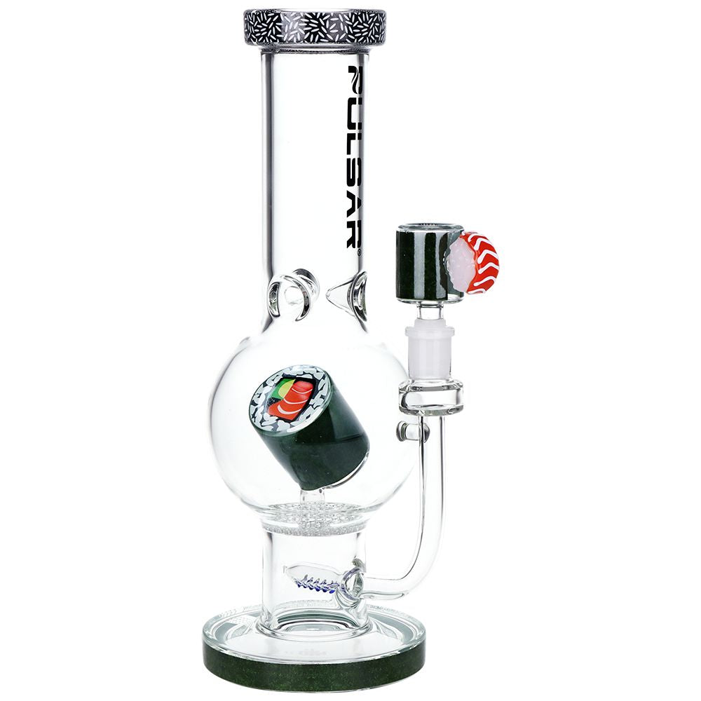 Sushi Time Bubble Base Glass Water Bong 12.5" 