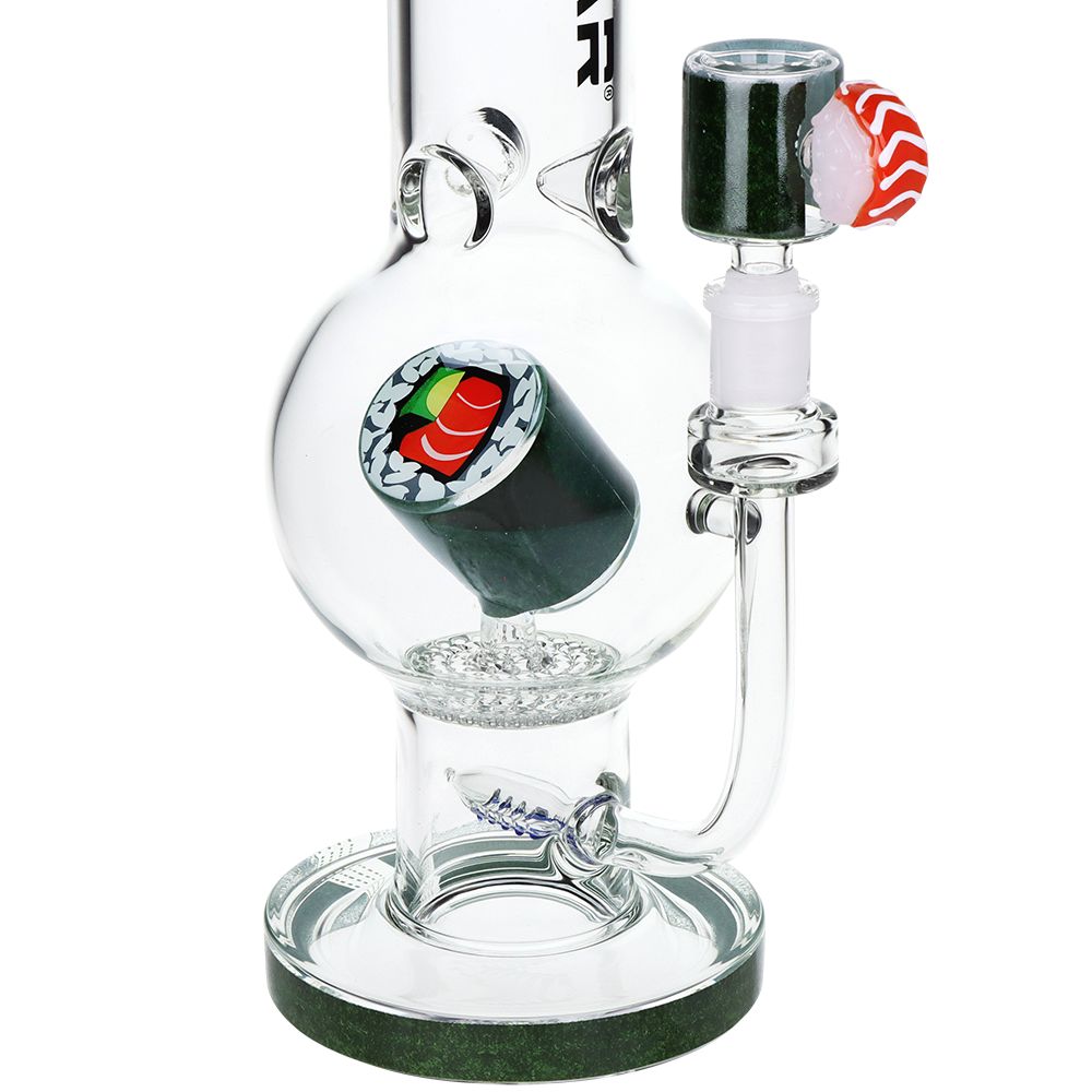 Sushi Time Bubble Base Glass Water Bong 12.5" 