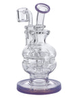6" Swiss Perc Recycler Rig with Bent Neck