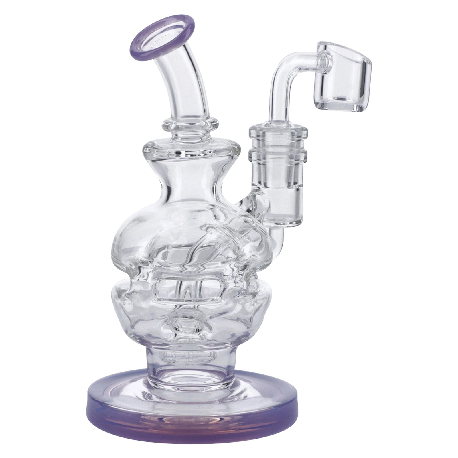 6&quot; Swiss Perc Recycler Rig with Bent Neck
