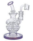 6" Swiss Perc Recycler Rig with Bent Neck